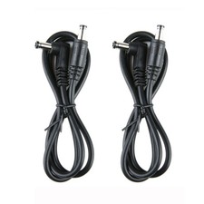 2 Pack Guitar Effect Pedal DC Cable 5.5Mm X 2.1Mm Power Lead Cord, 60CM Male to