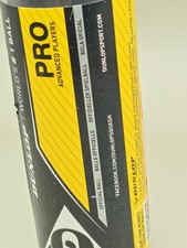 Dunlop Pro Double Yellow Dot Squash Balls 3 Pack Black Advanced Players NEW