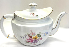 Royal Crown Derby Posies Teapot - Large Gold Gilt Bone China Excellent