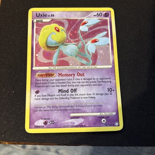 Pokemon TCG Uxie Mysterious Treasures 18/123 Holo Card Rare 2007 Holo Bleed
