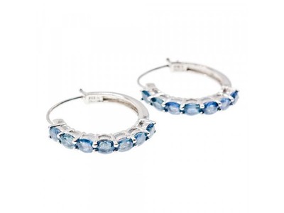 925 Sterling Silber Aquamarin Ohrringe