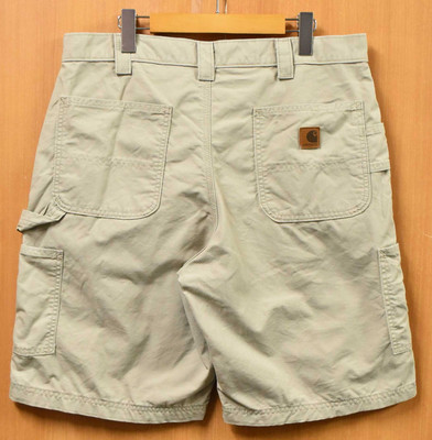 Carhartt Painter Shorts Light Beige W36 Cotton Duck Used B Carhartt Painter Shorts Light Beige W36 Cotton Duck Used B