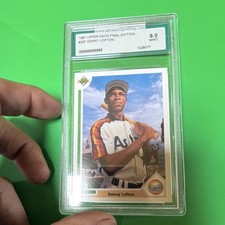 Upper Deck 1991 Baseball Card #24F Kenny Lofton Houston Astros AGS 9.0