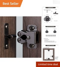 Spring-Loaded Black Nickel Cabinet Latch 2 PCS Set - Effortless Door Operation