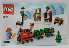 100% - 2017 LEGO Set 40262 CHRISTMAS TRAIN RIDE Market Man Conductor Minifigure+