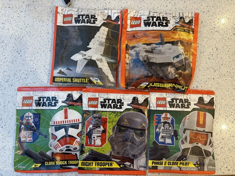 Various Lego Star Wars X5 New