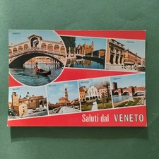 SALUTI DAL VENETO - VENEZIA TREVISO PADOVA - CARTOLINA A COLORI NON VIAGGIATA