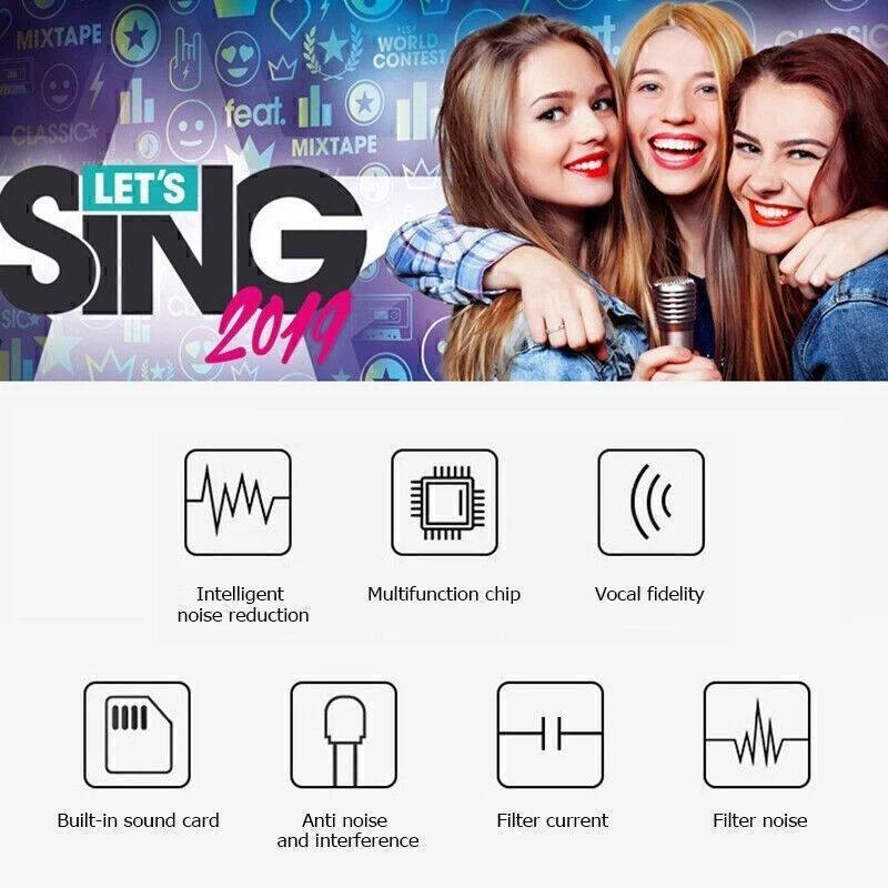 3M Wired USB Karaoke Microphone Gaming Mic For Nintendo Switch PS4 PC - Image 3 of 4