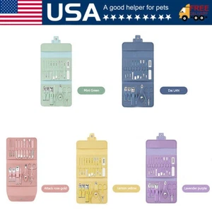 16 pcs Clippers en acier inoxydable serti de manucure Kit de pince à toenai US
