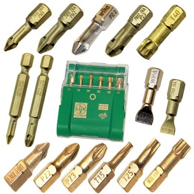 Wiha/LUX Diamant Bits/Bit-Set 1/4'' PH/PZ/Torx/Schlitz   Menge wählbar