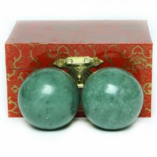 1.57" Marble Green Baoding Balls Chinese Health Exercise Massage Balls Stress
