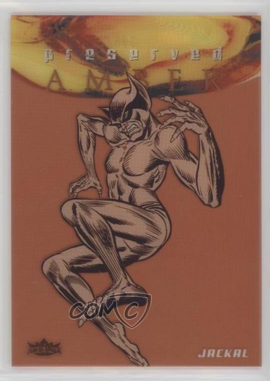 2017 Fleer Ultra Marvel Spider-Man Preserved Amber Black & White /175 Jackal 2y5