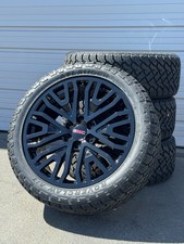 22 Black Chevy Tahoe Silverado 1500 Wheels Rims Tires Suburban Gmc Sierra Yukon 22 Black Chevy Tahoe Silverado 1500 Wheels Rims Tires Suburban Gmc Sierra Yukon