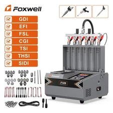 Ultrasonic Cleaning Machine FOXWELL JT600 GDI Piezo Fuel Injector Cleaner Tester