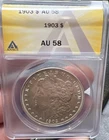 1903 P Morgan Silver Dollar AU58 ANACS- Great Appeal 90% Silver Dollar