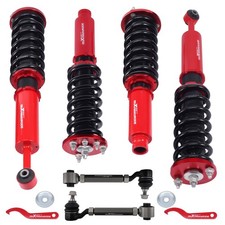 4x Coilovers 2x Adjustable Rear Camber Arm Kit For Accord 98-02 Acura Cl 01-03 4x Coilovers 2x Adjustable Rear Camber Arm Kit For Accord 98-02 Acura Cl 01-03
