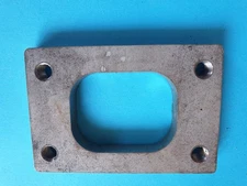 12mm (1/2") 316 Stainless T2 T25 Turbo Inlet Flange. Threaded M8 Mounting Holes.