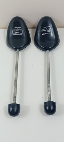 Vintage kostenloses Samuel Windsor 2er Set (Paar) schwarze Kunststoff Schuhspanner