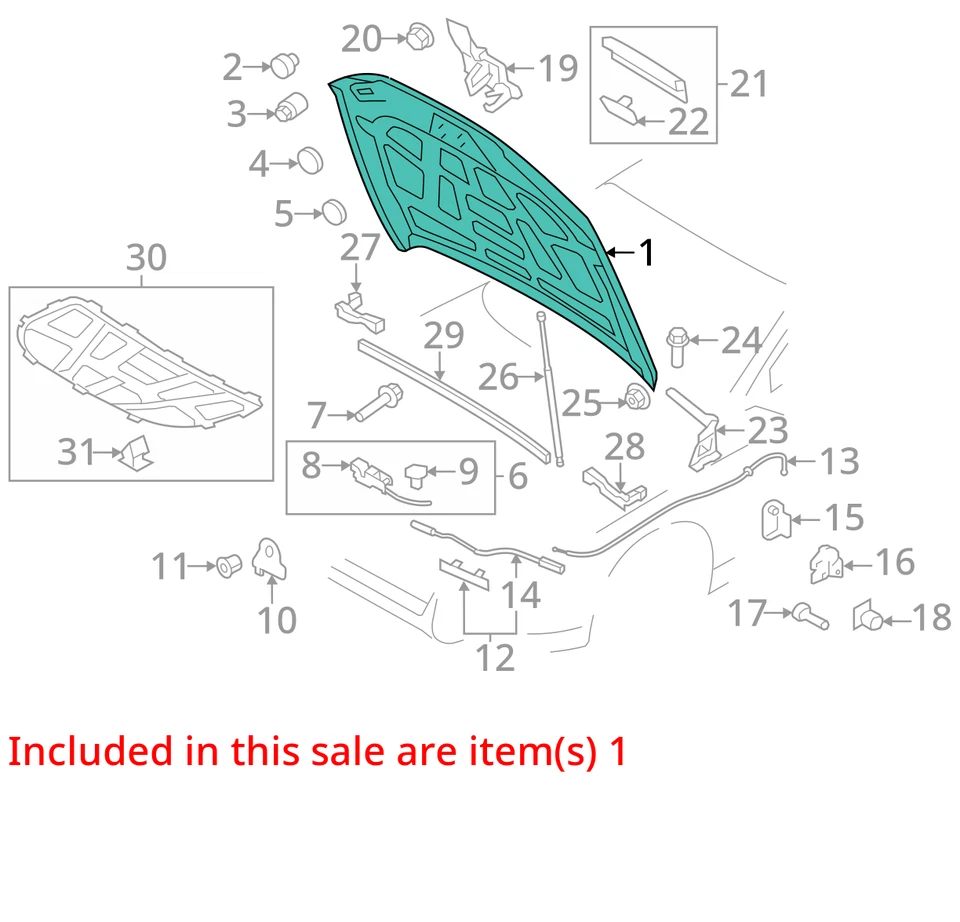 (LOCAL PICKUP ONLY) Hood Sedan Fits 13-16 AUDI A4 931909 - Imagem 3 de 4