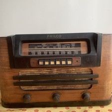 1941 - Radio agrícola Philco 41-105 estuche de madera de mesa onda corta sin probar - como está