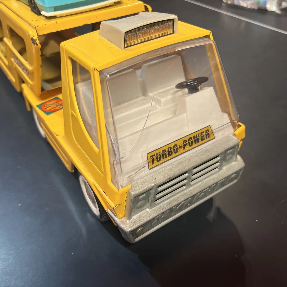 Camión semirremolque de transporte automático con turbina turbo Nylint grande de colección de los años 60 Foto 2 de 4