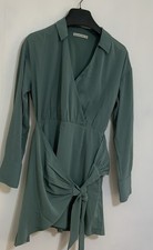 Abercrombie and fitch green wrap dress m