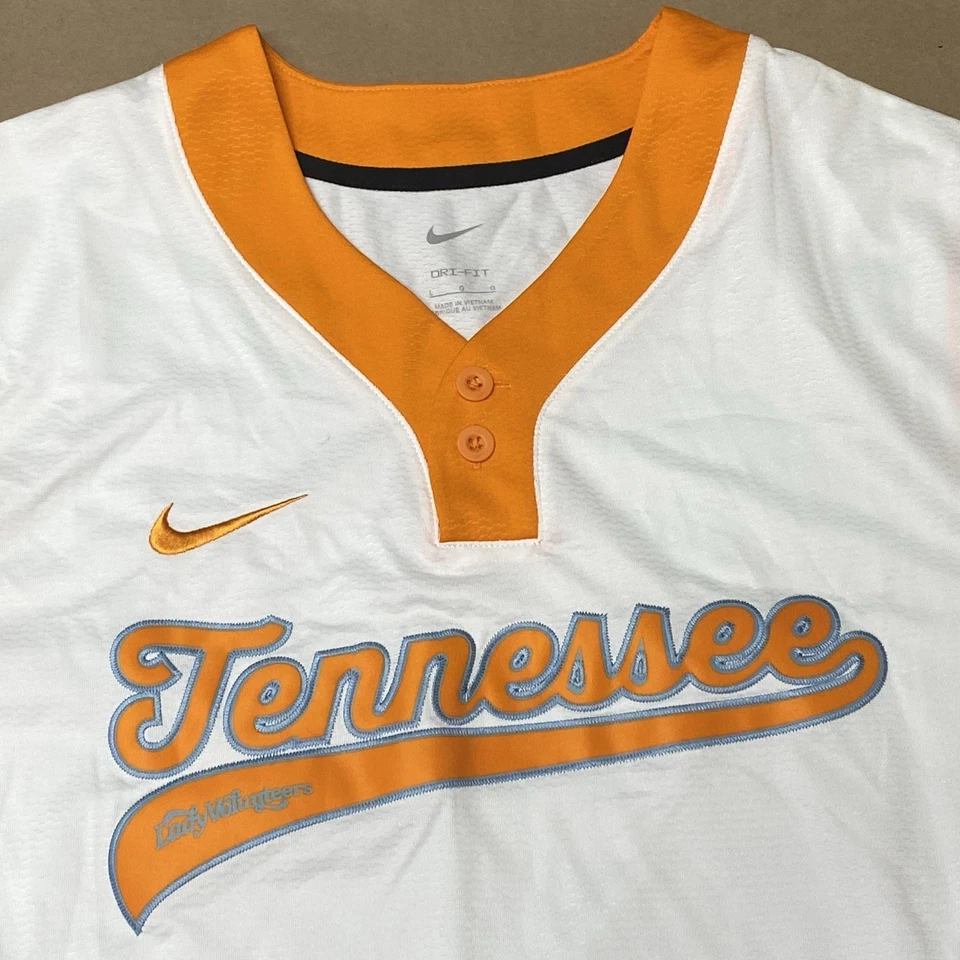 Nike L Grande Tennessee Volunteers Unisex 2 Botones Réplica Softbol Jersey Blanco Foto 3 de 4