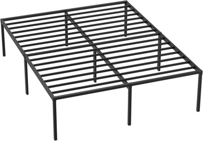 Sync 18 Inch Metal King Bed Frame No Box Spring Needed, Heavy Duty Bedframe with