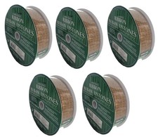 Kirkland Signature Wire Edged 1.5inch Brown Burlap Ribbon 50yrd 1.5in 5Pack