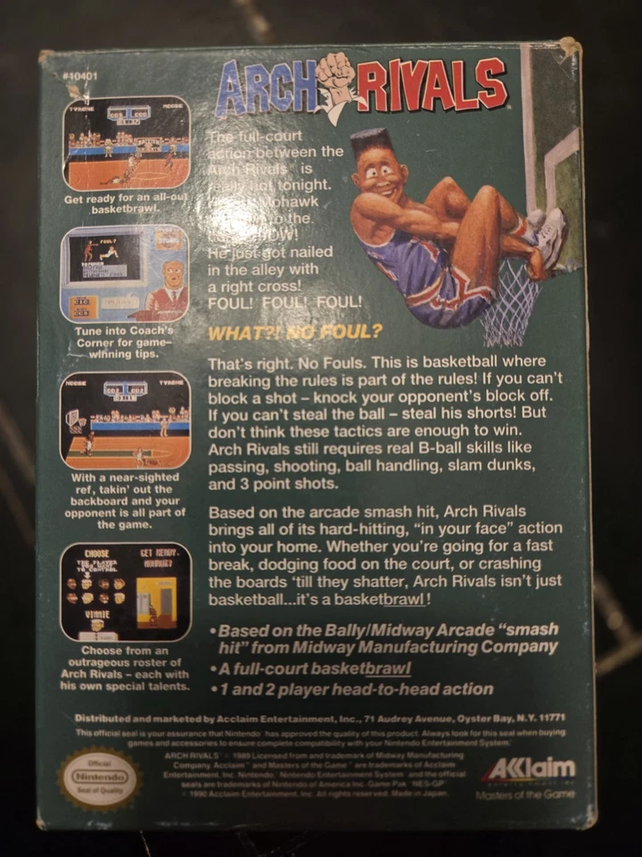 Arch Rivals: A Basket Brawl! Completo na caixa na caixa, na caixa! (Nintendo NES 1990)🔥 - Imagem 2 de 4