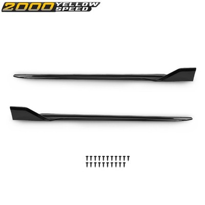 2PCS Side Skirts Extension Panel Fit For 2019-25 BMW G05 X5 M Sport Gloss Black