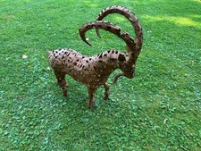 Steinbock RostOptik Figur H:96 cm B:22 cm L:91 cm Gartenfiguren Gartendekoration