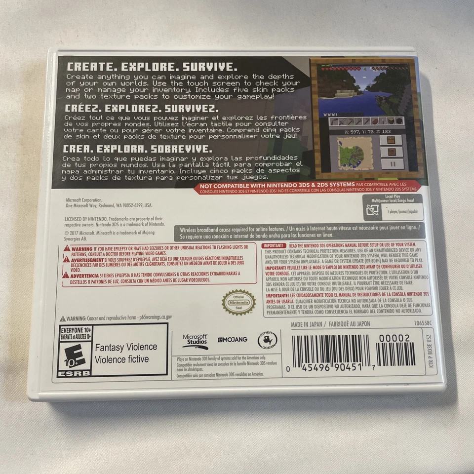 Minecraft para Nueva Nintendo 3DS - Nintendo 3DS Completo en Caja CIB. Probado Foto 2 de 4