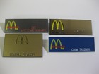 McDONALD'S Uniform employee Name badges! w/ management titles! ** 4 diff. — photo 1