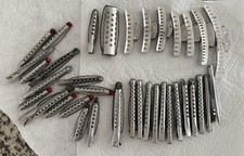 Gros lot de 36 anciens rouleaux à cheveux en aluminium curleurs pointe dessus etc
