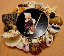 Image of Letter 'V' Handmade Wooden Drink Coasters