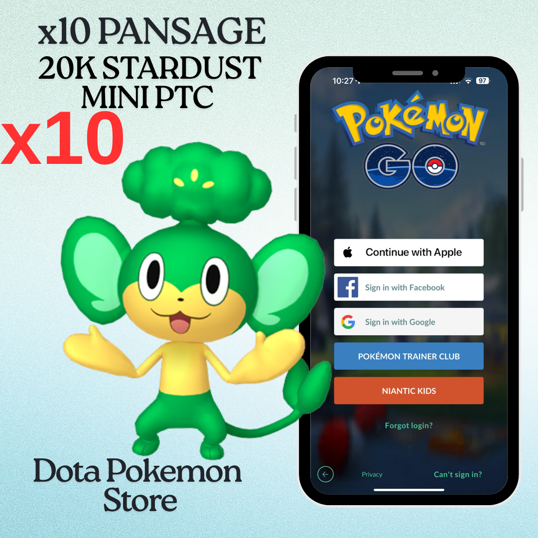 Pokémon Go x10 Non-Shiny Region Exclusives 20k Dust Mini PTC Read