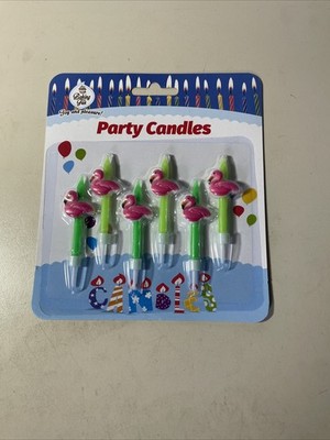 Kerzen Partykerzen Flamingo 6 Stück Tortenkerzen Kuchenkerzen