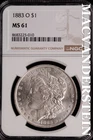 1883-O Morgan Dollar-NGC MS 61 Brilliant Uncirculated #SLM494