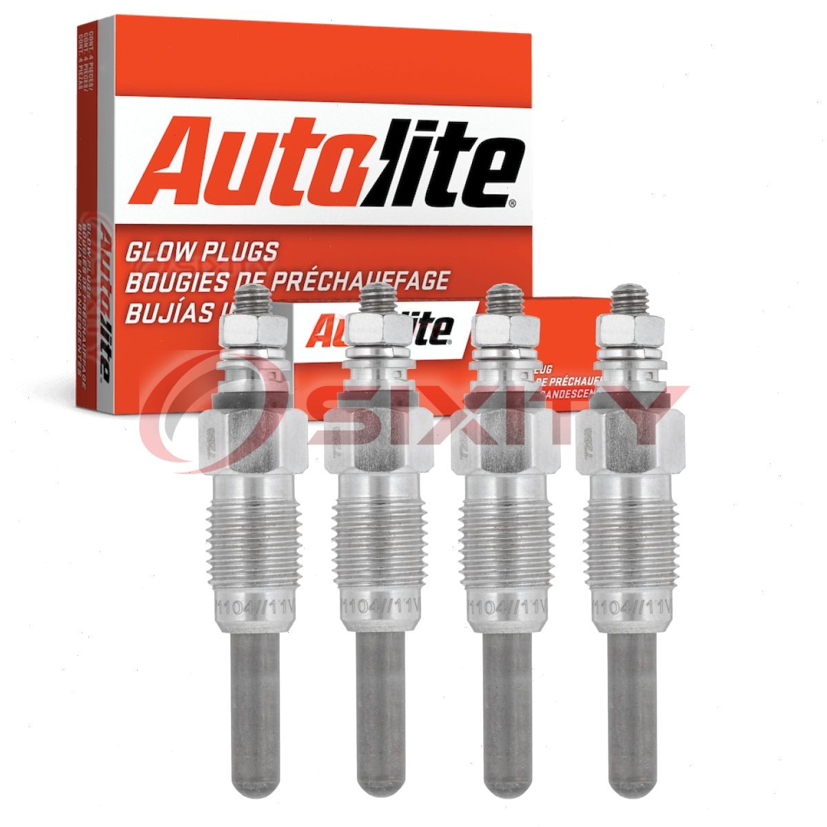 4 pc Autolite 1104 Diesel Glow Plugs for 3704 31G 169 1260 Ignition Cylinder hw