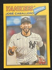 2026 Topps Heritage - Yellow Border - Jose Caballero - #328 - Yankees