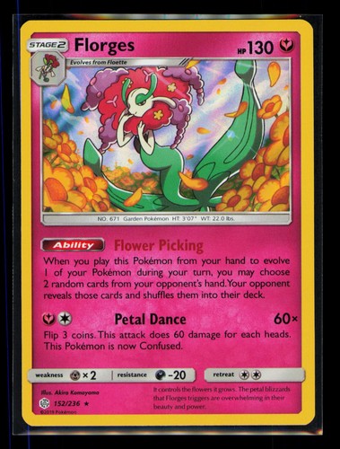 Pokemon Cosmic Eclipse Florges 152/236 Holo Rare LP