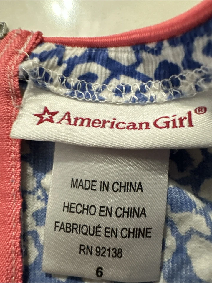 AMERICAN GIRL Matching Outfit Sz 6 Truly Me Mix & Match Corduroy Dress Blue - Image 2 of 4