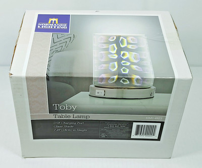 Normande Lighting TOBY Table Lamp USB Charging Port HM1-4823 Trippy Unique Gift