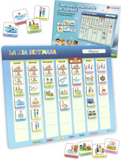 Calendario Settimanale per Bambini - Lavagna Magnetica Da Parete Montessori Con 