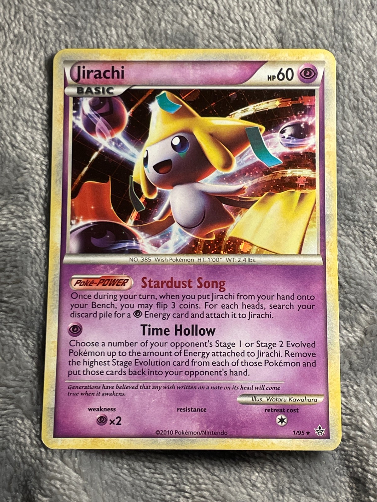 Jirachi Holo 1/95 Unleashed Holo 2010 Pokemon Card