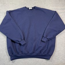 Lee Sport Sweatshirt Men XL Navy Blue Pullover Blank Heavyweight Vintage 90s