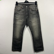 Levi  s 501 Original Fit Jeans Men  s 32x30 Washed Black Gray Button Fly Denim