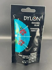 NEW Dylon Permanent Fabric Dye, Bahama Blue, 1.75-Ounce (50g)