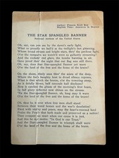 1930&rsquo;s The Star Spangled Banner National Anthem Of The United States